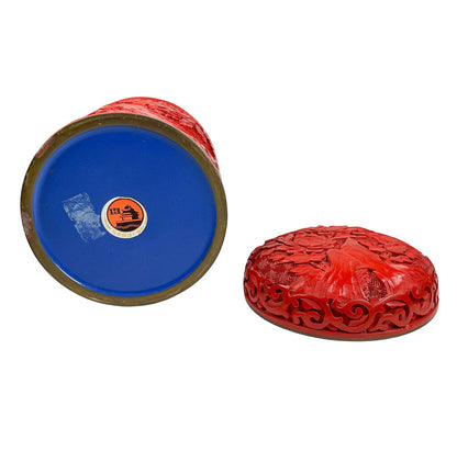 Beijing Carved Lacquer Factory Cinnabar Tea Caddy
