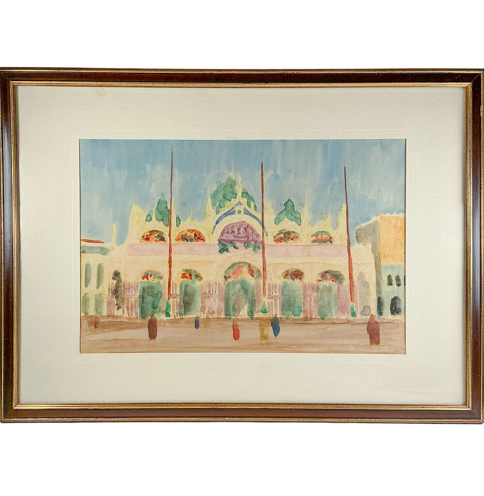 Michel Tapie De Celeyran, Saint Mark's Basilica, Watercolor