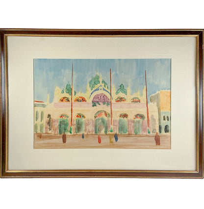 Michel Tapie De Celeyran, Saint Mark's Basilica, Watercolor