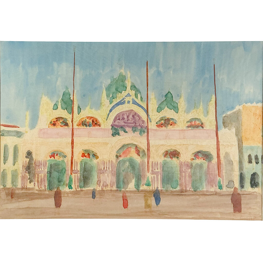 Michel Tapie De Celeyran, Saint Mark's Basilica, Watercolor