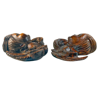PAIR Antq French Carved Wood Cherubs