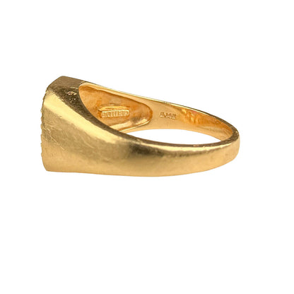 14K YG Ring set w Center Ruby & Diamonds