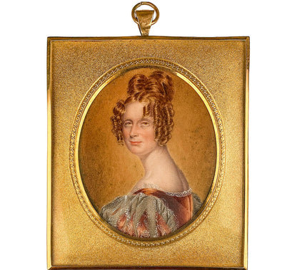 Henry Collen, Framed Miniature Portrait, Oil 1832.