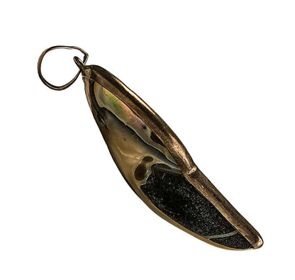 Vntg Sterling Silver Polished Nautilus Shell Pendant