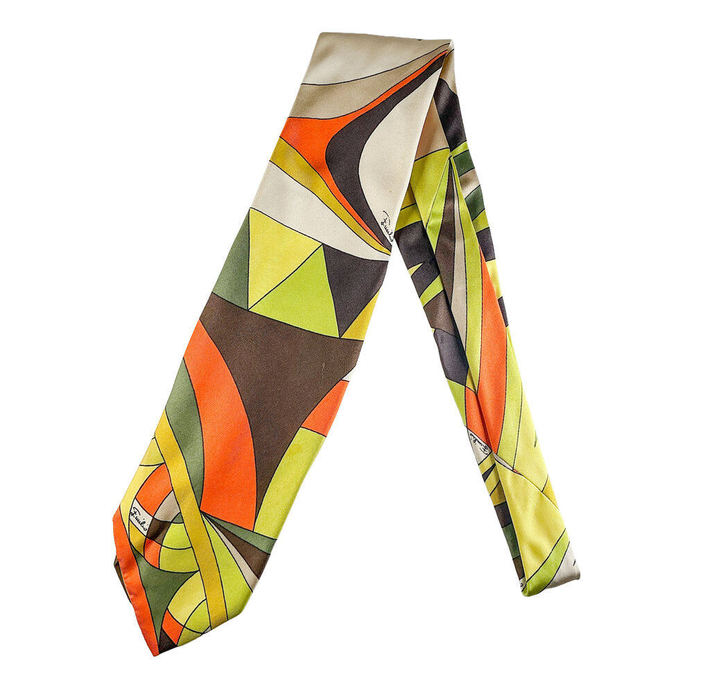 Vntg Emilio Pucci Silk Tie