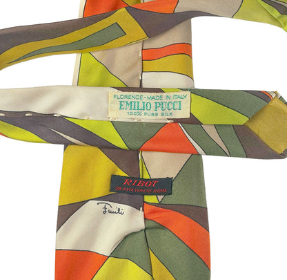Vntg Emilio Pucci Silk Tie