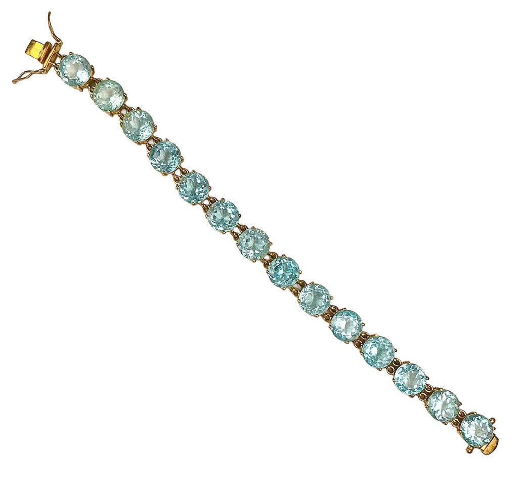 Sterling Vermeil & Topaz Bracelet