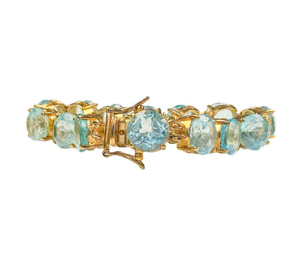 Sterling Vermeil & Topaz Bracelet