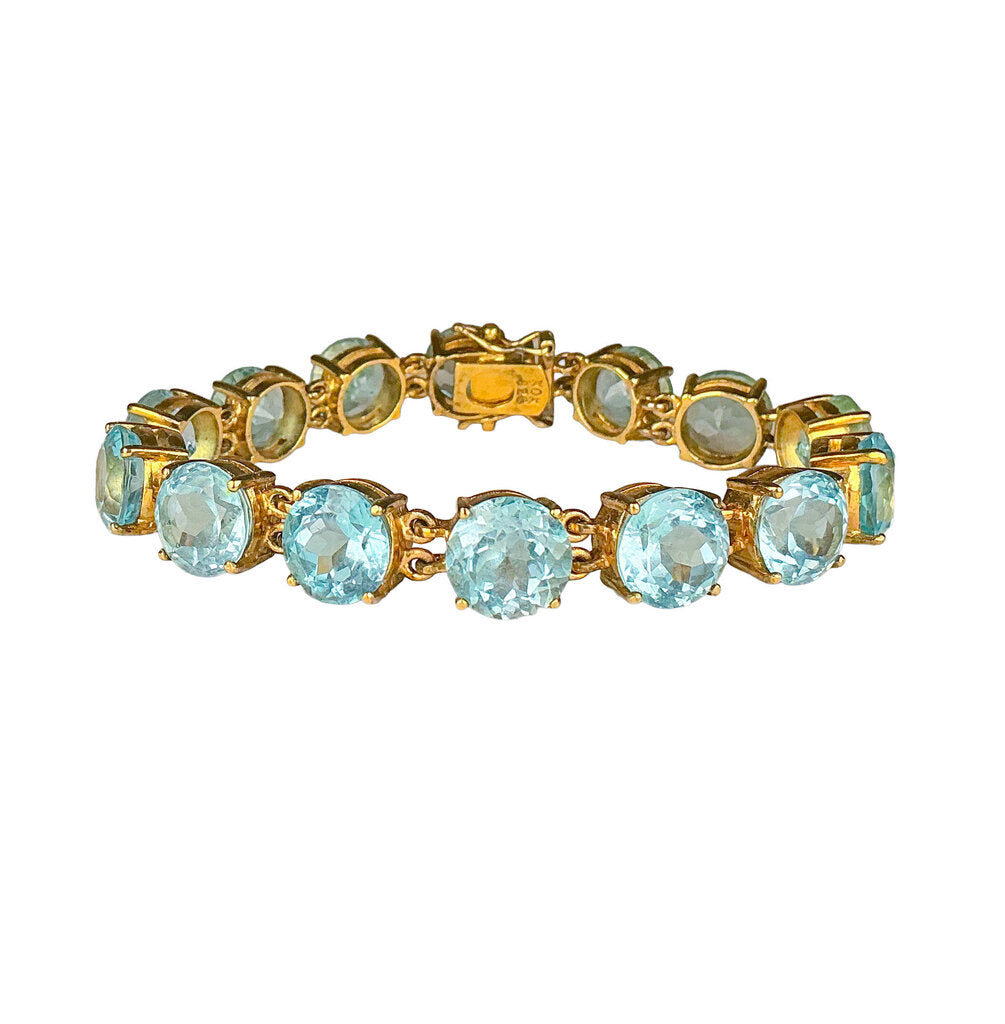 Sterling Silver & Topaz Bracelet