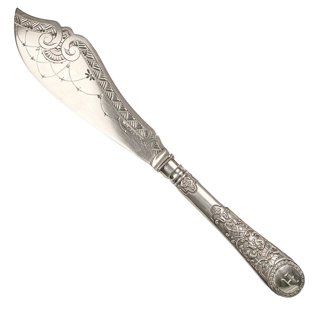 1880s Eastlake Victorian SP Ice Cream Knife/Cake Server