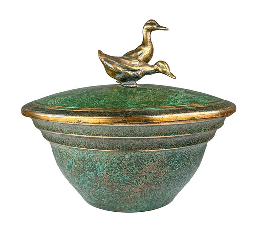 MCM Carl Sorenson Bronze Compote w/ Duck Finial - Opportunity Shop DC