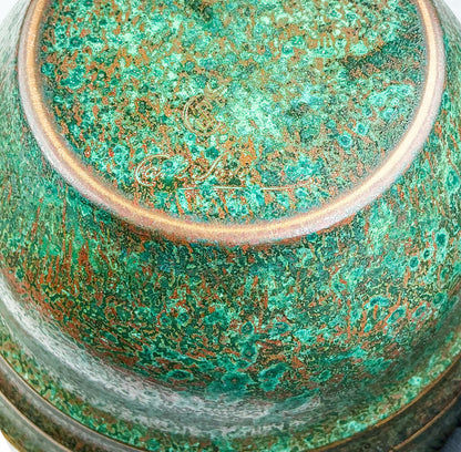 MCM Carl Sorenson Bronze Compote w/ Duck Finial