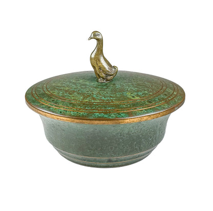 MCM Carl Sorenson Bronze Compote w/ Duck Finial