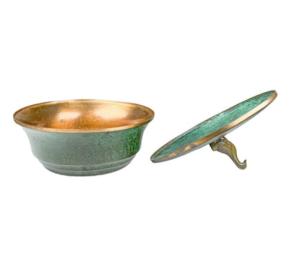 MCM Carl Sorenson Bronze Compote w/ Duck Finial