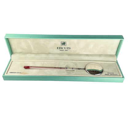 Ercuis Paris "Grand Crus" Silver Plate Wine Thermometer