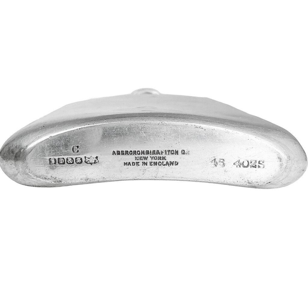 Antq Abercrombie & Fitch NY Pewter Hip Flask