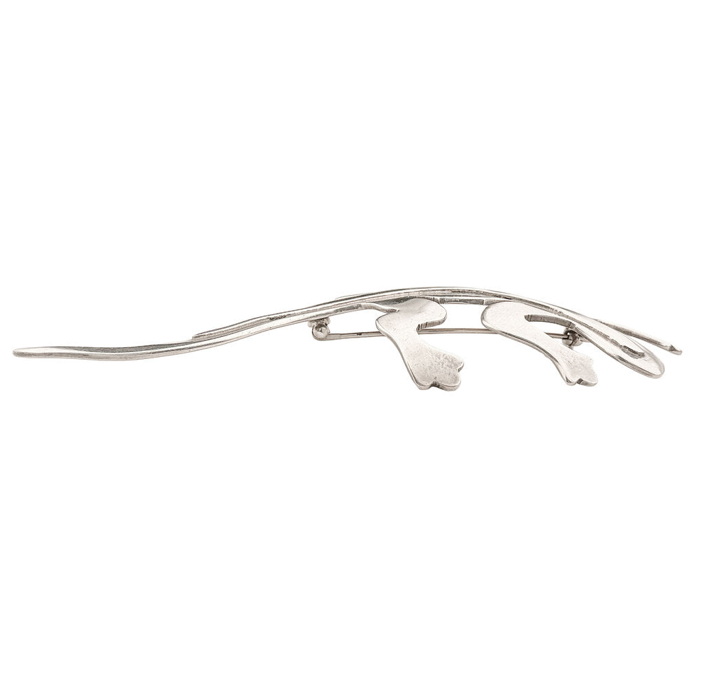 Vintage Mexican Sterling Lizard Pin
