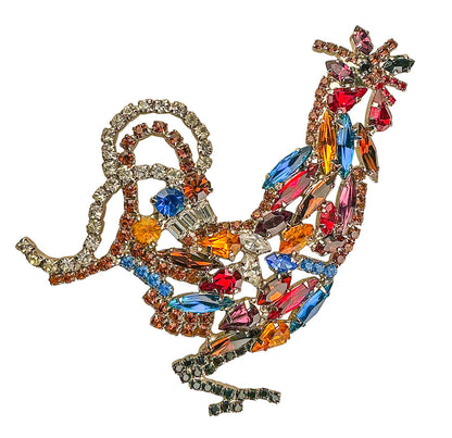 Vintage Butler & Wilson Rhinestone Rooster Brooch