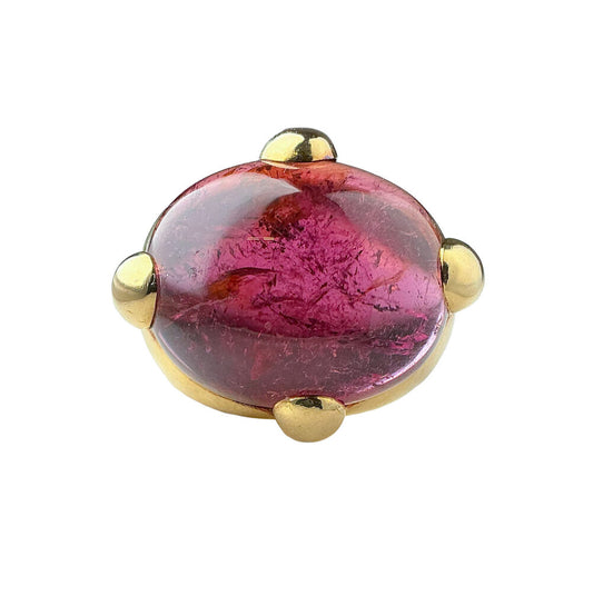 18K YG Pomellato Statement Ring set w NW Amethyst - Opportunity Shop DC