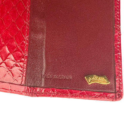 Vntg Judith Leiber Mini Trifold Snakeskin Wallet 1980s