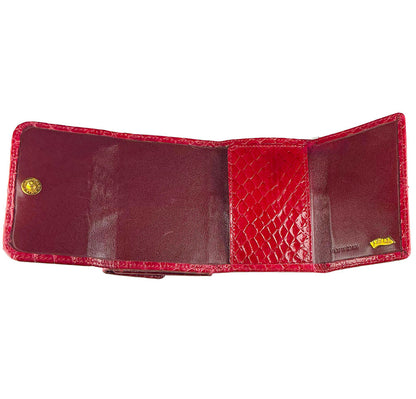 Vntg Judith Leiber Mini Trifold Snakeskin Wallet 1980s