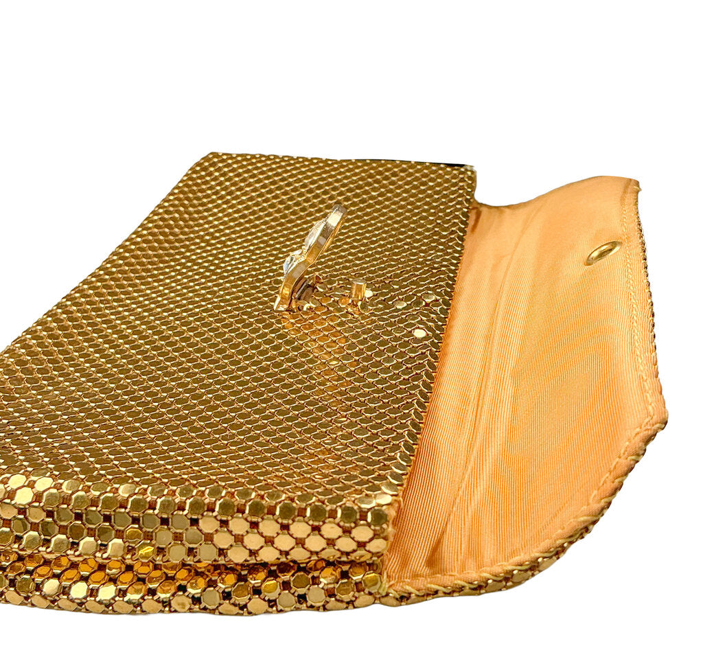 Vintage Whitting & Davis Co. Goldtone Mesh Clutch