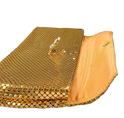 Vintage Whitting & Davis Co. Goldtone Mesh Clutch