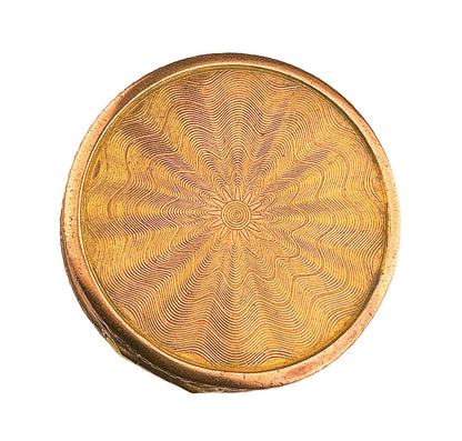 Vntg German Guilloche Enamel Powder Compact
