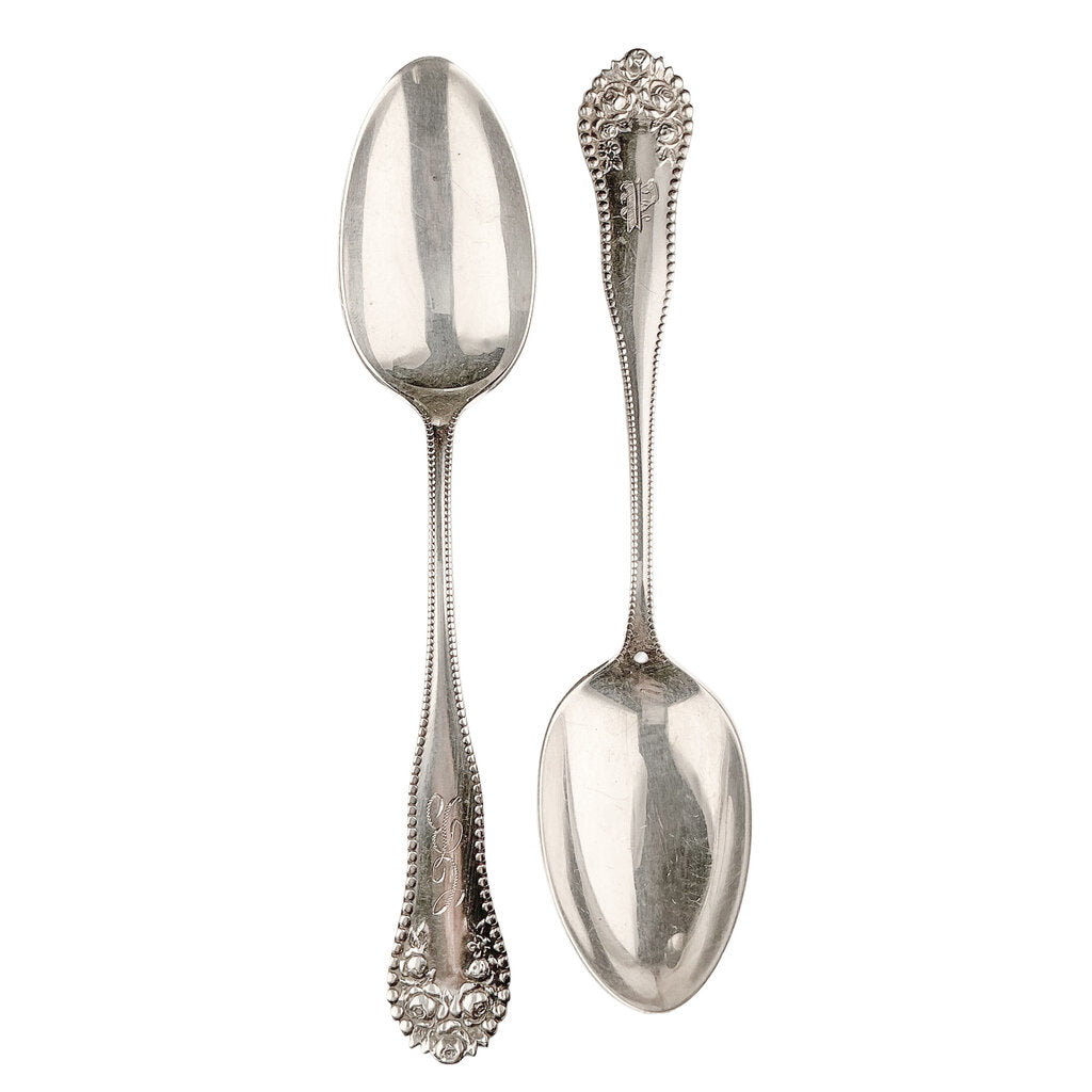 S/2 Antique British Sterling Tea Spoons