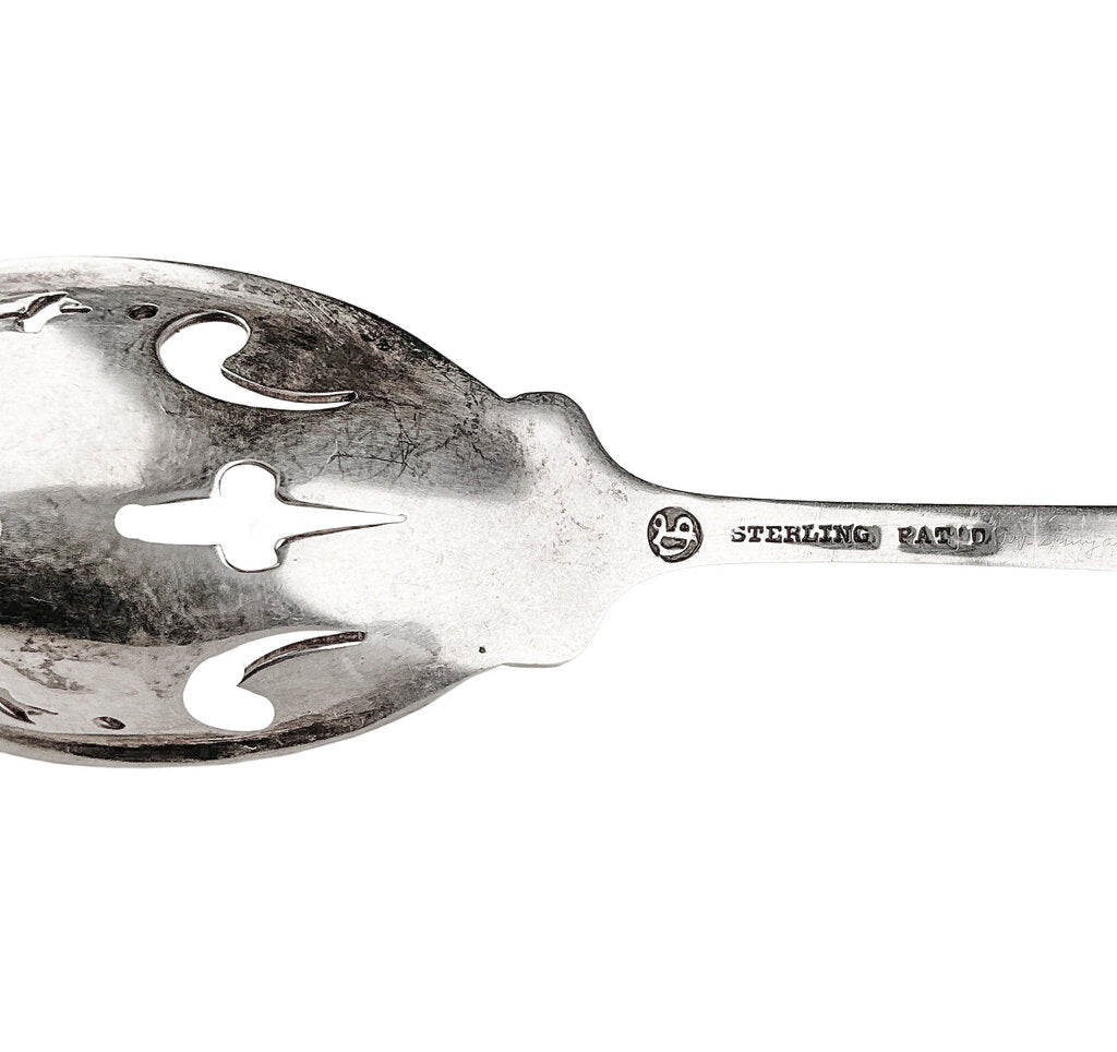 Antique Sterling Olive Spoon