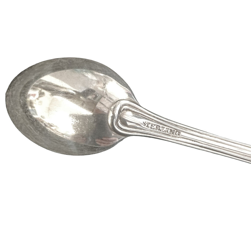 Sterling Condiment Spoon w Elegant Handle