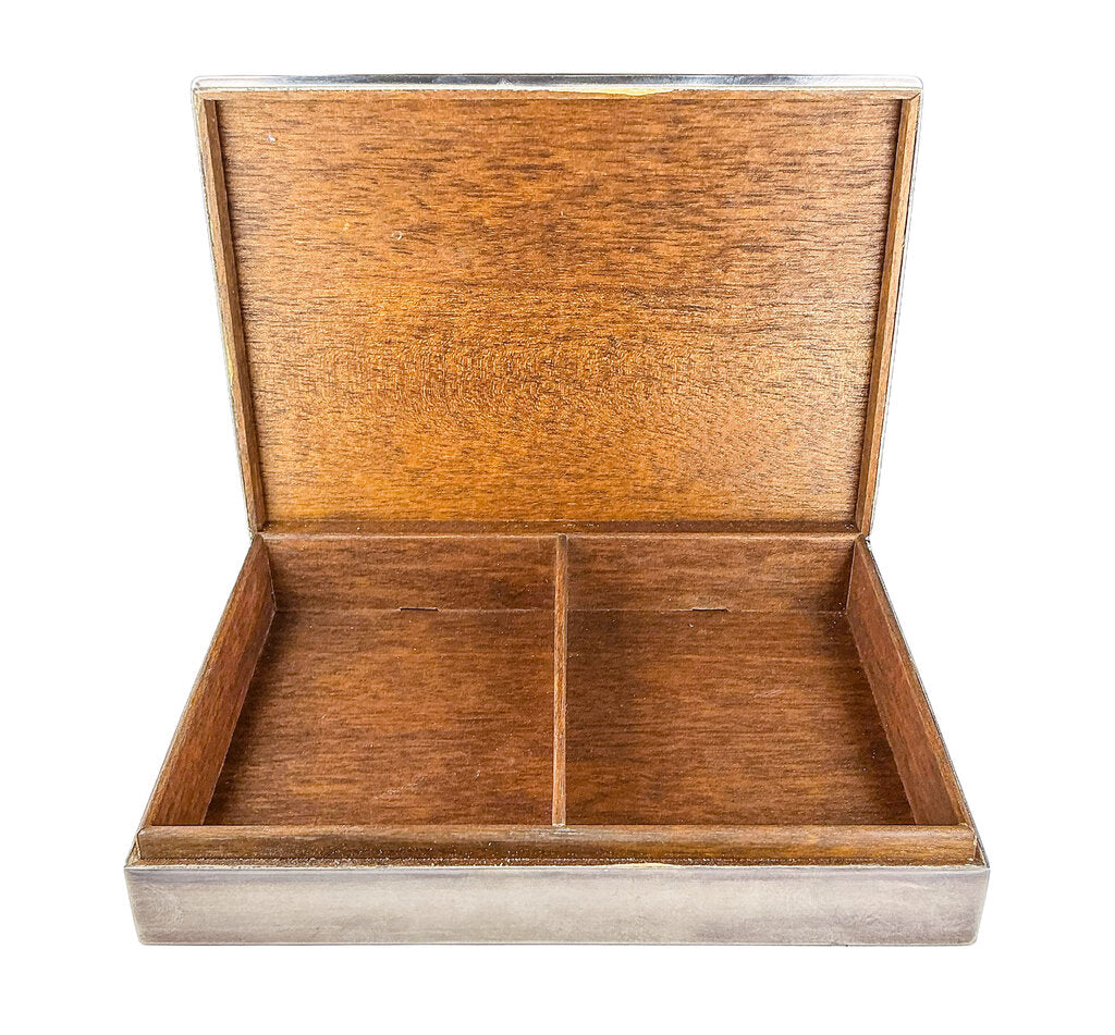 Sterling Card Box. German. Early 20th c.