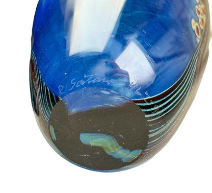 Vintge Richard Satava Signed Art Glass Vase - Opportunity Shop DC