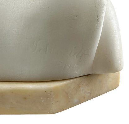 Antq Schmidt-Felling Alabaster & Bronze Fisherwoman Bust - Opportunity Shop DC