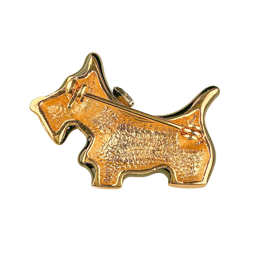 Gold Fill & Enamel Scottie Dog Brooch - Opportunity Shop DC