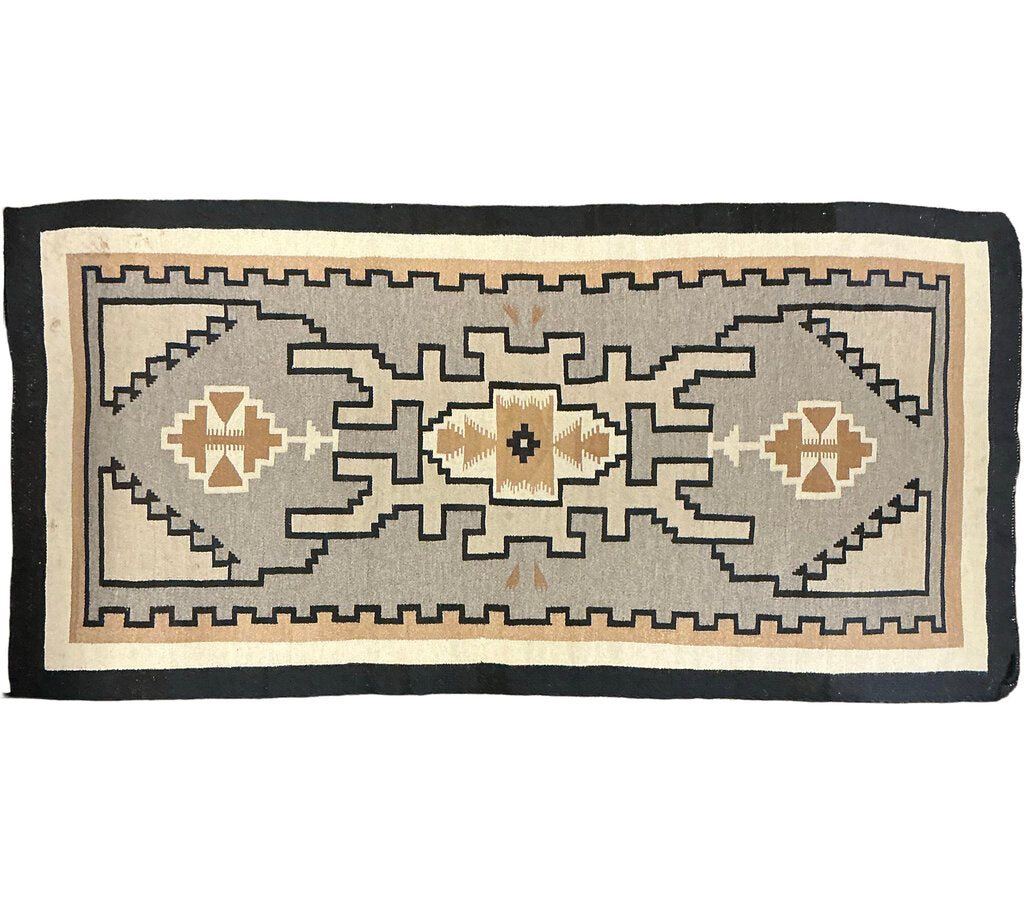 Two Grey Hills Navajo Rug, New Mexico, c. 1970s - Opportunity Shop DC