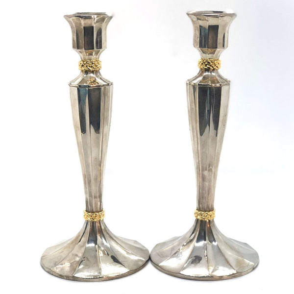Silver Plate Candlestick Pair - Opportunity Shop DC