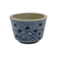 Blue and White Peony Cachepot - Opportunity Shop DC