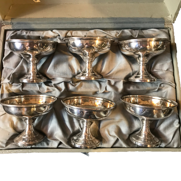 Fred Hirsh Sterling Sherbet Cups, 6