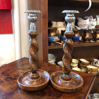 Turned Candlestick Pair English