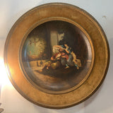 German Round Charger with/Orientalist Painting