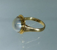 Ring 14K with Pearl in Round Setting