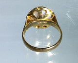 Ring 14K with Pearl in Round Setting