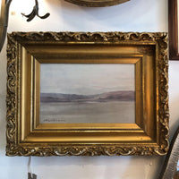 Framed Oil View of Shoreline T.J Willison
