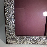 Sterling Picture Frame Embossed Floral English