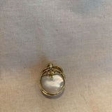 Enhancer 14K with Mabe Pearl & Diamonds