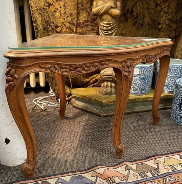 Louis XV Style Carved Wood Corner Bench/Table