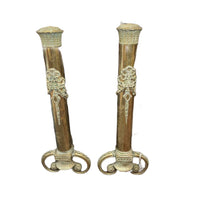 Pair Brass Empire Style And Irons