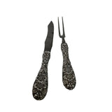 Pair Repousse Knife & Fork Carving Set