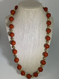 Carnelian & 14k YG Beads & Clasp Necklace